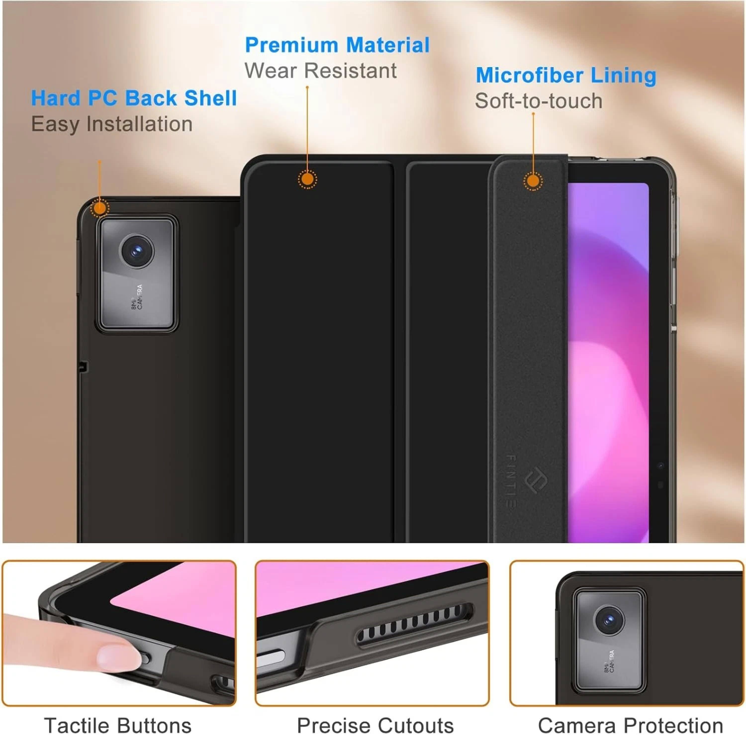 Premium Material Wear Resistant Microfiber Lining Hard PC Back Shell Soft-to-touch Easy Installation FINTIE Tactile Buttons Precise Cutouts Camera Protection