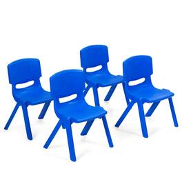 Sugift - 4-pack Kids Plastic Stackable Classroom Chairs - Blue