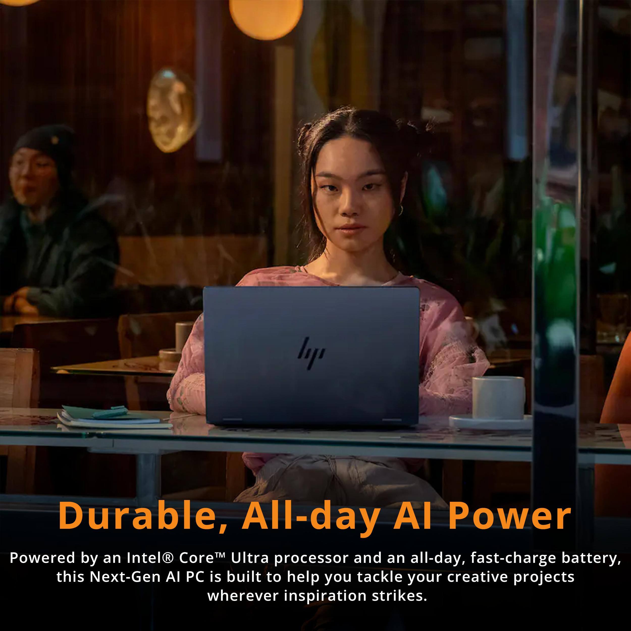 Durable, All-day AI Power

Powered by an Intel® Core™ Ultra processor and an all-day, fast-charge battery, this Next-Gen AI PC is built to help you tackle your creative projects wherever inspiration strikes.