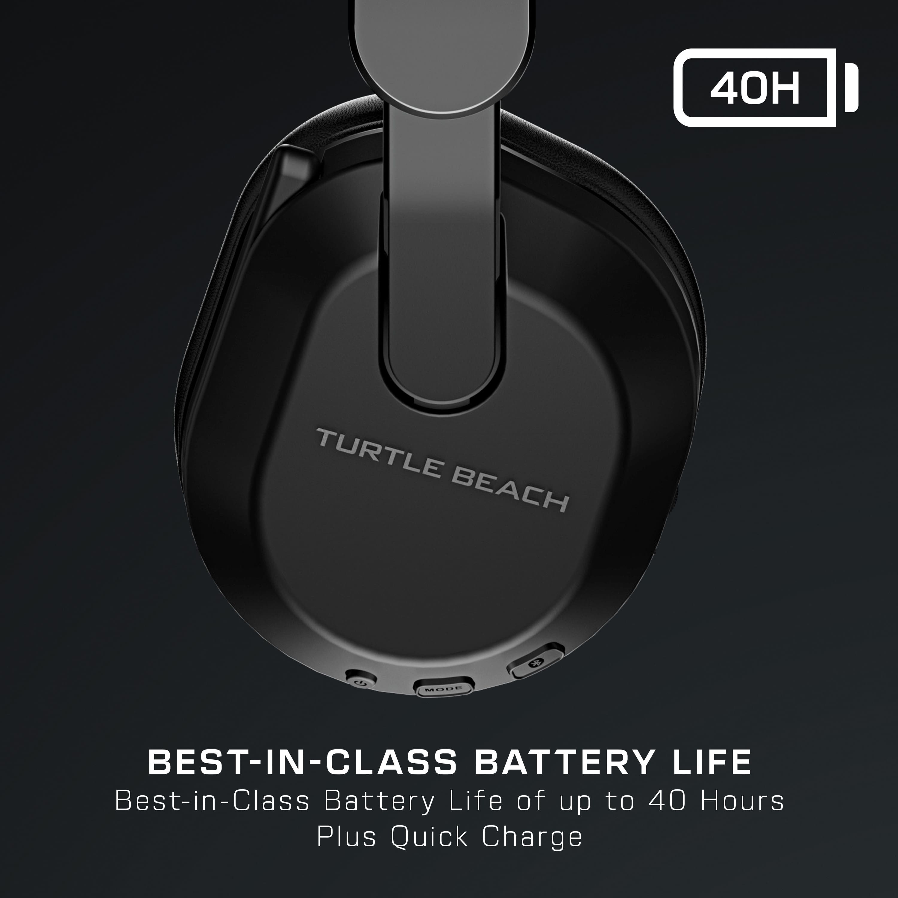 "Best-in-Class Battery Life of up to 40 Hours Plus Quick Charge"