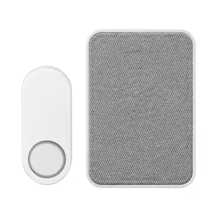 Front. HEATH ZENITH - Heath Zenith Gray/White Plastic Wireless Doorbell Kit.