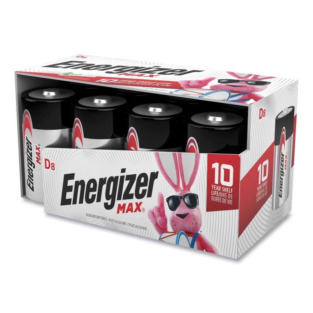 Energizer MAX  
D8  
ALKALINE BATTERIES / PILES ALCAINES / PILAS ALCAÍNAS  
10 YEAR SHELF LIFE / 10 ANS DE DURÉE DE VIE  
10 ANS DE DURÉE DE VIE