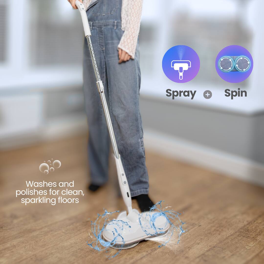 Spray + Spin
Washes and polishes for clean, sparkling floors