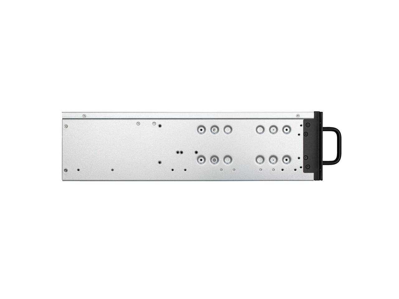 Alt View 5. SilverStone - Silverstone Technology RM31 3U rackmount server chassis with dual power supplies and 360mm radiators support - Black.
