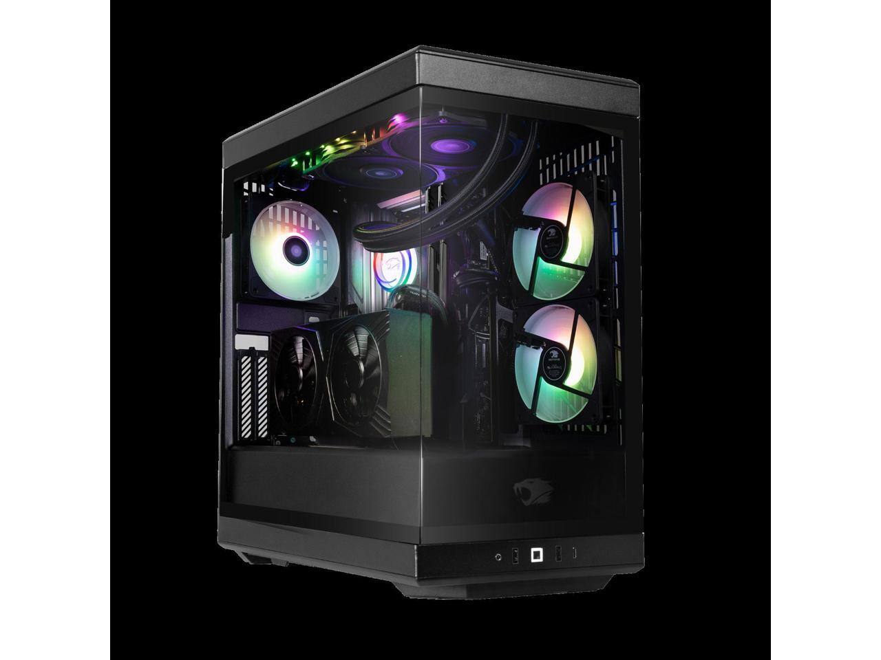 Alt View 1. iBUYPOWER - iBUYPOWER Y40 Gaming PC Desktop - AMD Ryzen 7 7800X3D, NVIDIA GeForce RTX 5080 16GB, 32GB DDR5 RAM, 1TB NVMe SSD - Black.