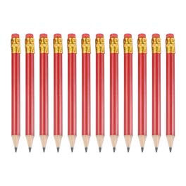Unique Bargains - 12pcs HB Pencils, 4inch Short Thick Golf Pencils Pre-Sharpened w/ Eraser Bulk for Sport, Games, Meeting, Office, Writing - Blue