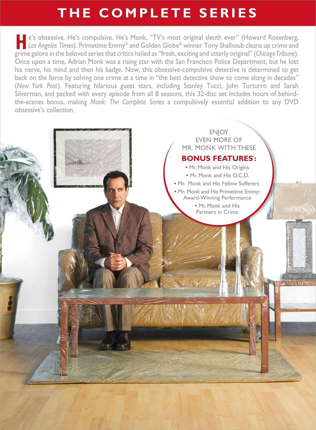 Back. Monk: The Complete Series (DVD New Box Art) [DVD].
