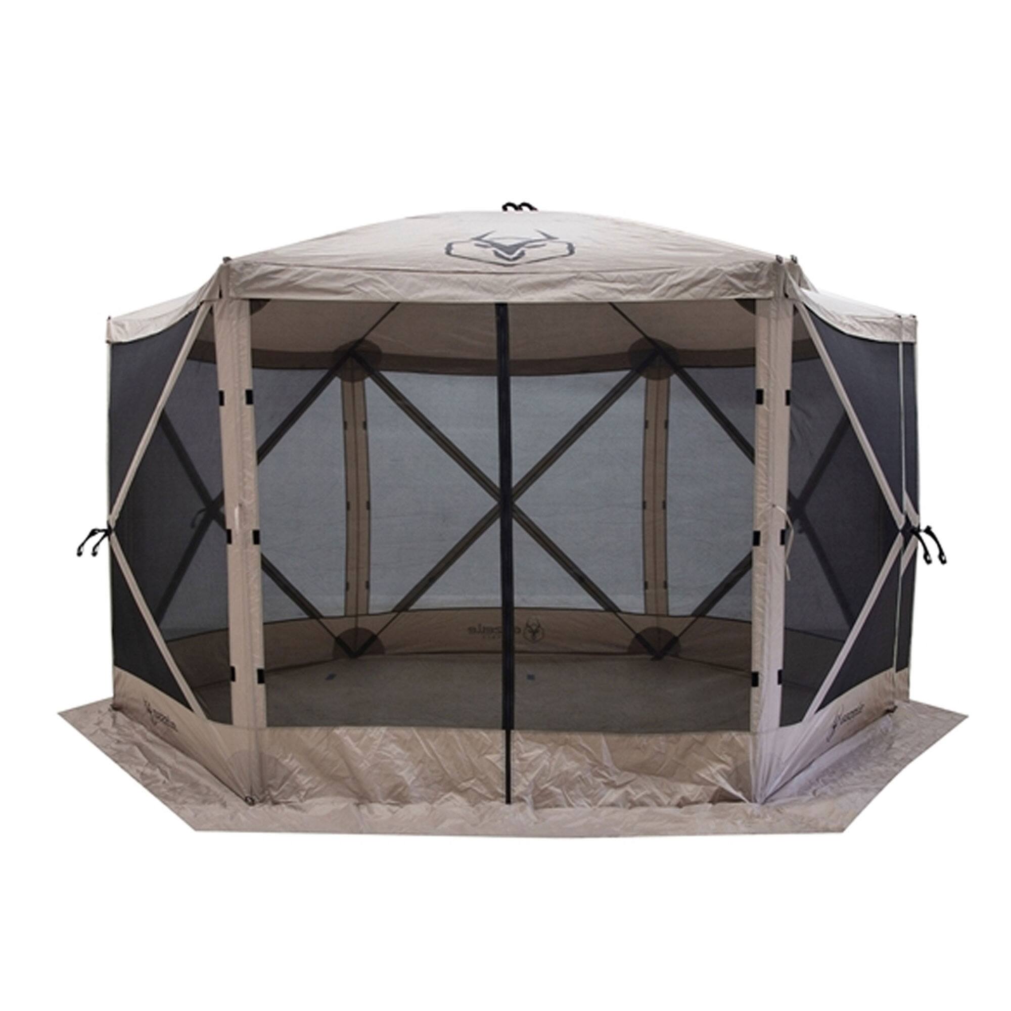Alt View 1. Gazelle - Gazelle G6 12ft x 12ft 6-Sided Pop Up Portable 8 Person Gazebo Tent, Desert Sand - Desert Sand.