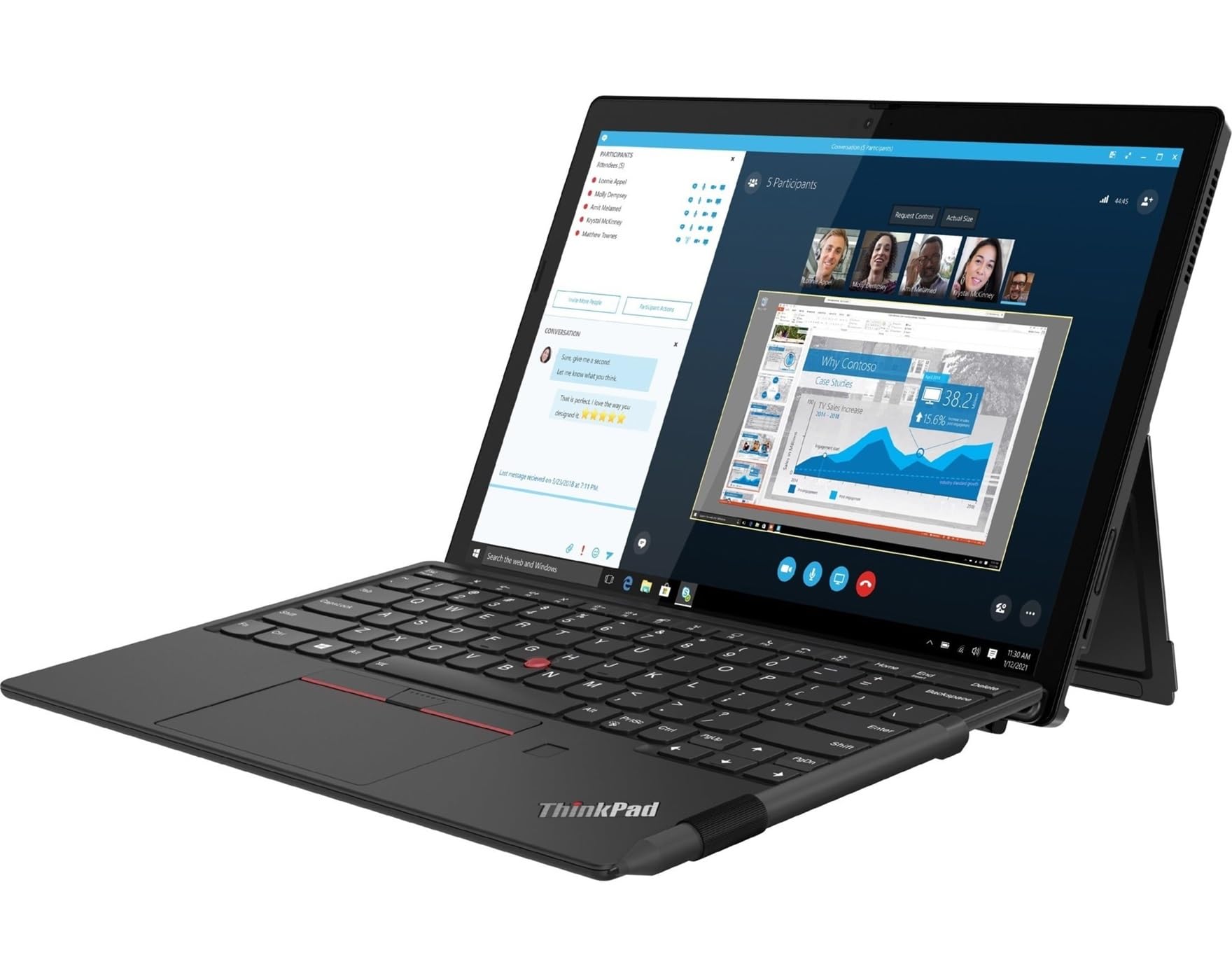 Sure, here is the corrected text:

---

**Meeting Room:**

- Mode: - - me Or - -oe Cnoroe - Jeres Comnadi
- 5 Participants
- Contact: Anur Tm
- e - cne GVIRATION in
- M - wio - S wkc - & Nen mnqwet
- Why Contoso Case Study
- TuSam P - 38.21 25.6%
- ta d I INd Wndees
- - e e -P WF - d 4
- A A 2
- a - P , - M C o G 2 Y P i 2 J - B - O N 0 X - A d I - - 1 , - - 2 t A a - C - -e - 1 - - A - S a

**AM PROSY ThinkPad**

---

This text appears to be a mix of various elements, possibly from a meeting or presentation context.