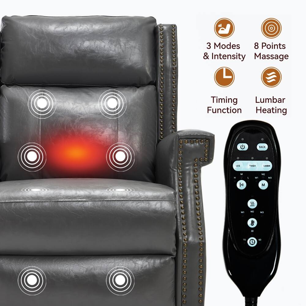 3 Modes & Intensity Massage  
8 Points  
Timing Function  
Lumbar Heating  

BACK  
LEG  
THIGH  

M  
M  
IM  
M2  
M  

(M  
XI  
15  
60