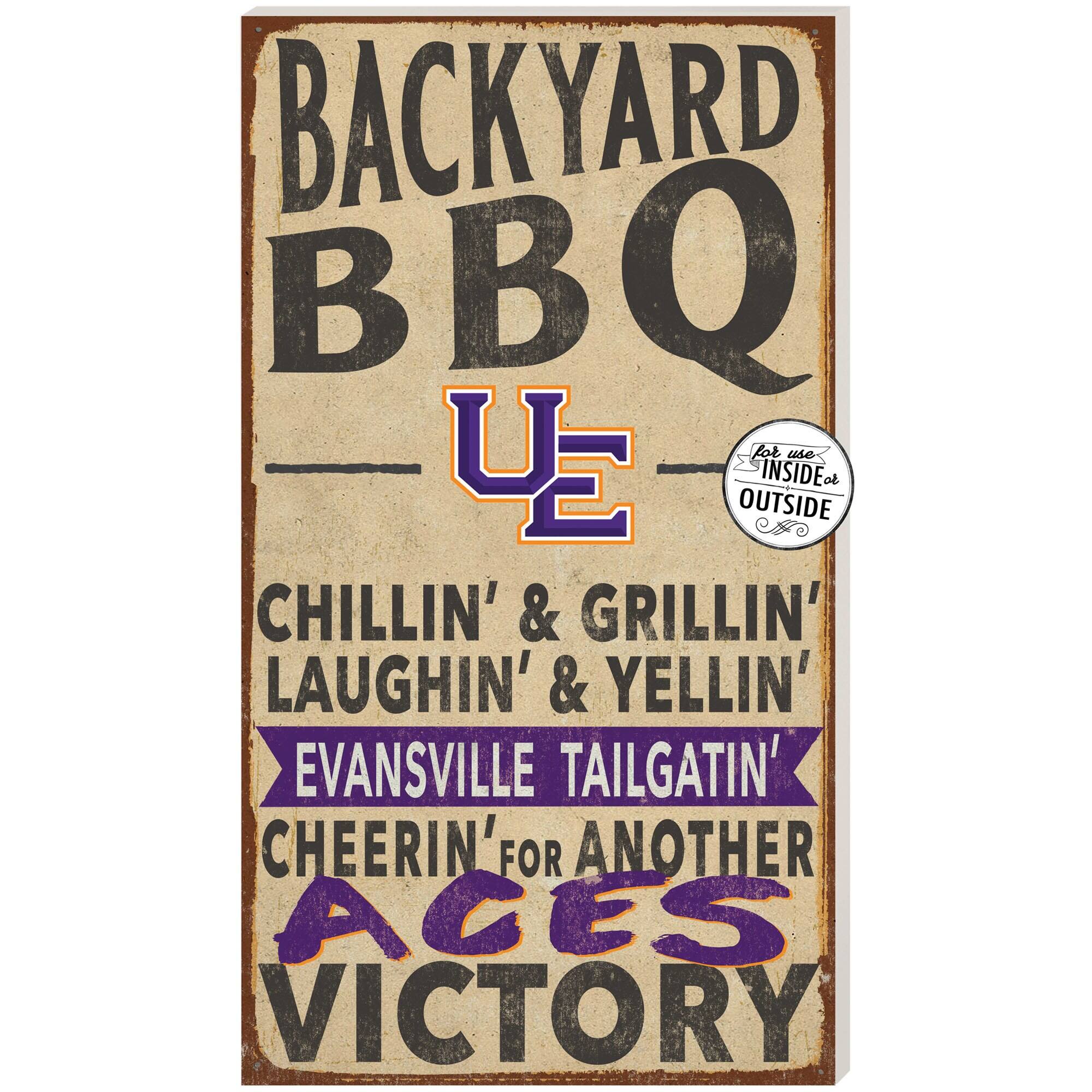 Evansville Purple Aces 11'' x 20'' Indoor/Outdoor BBQ Sign