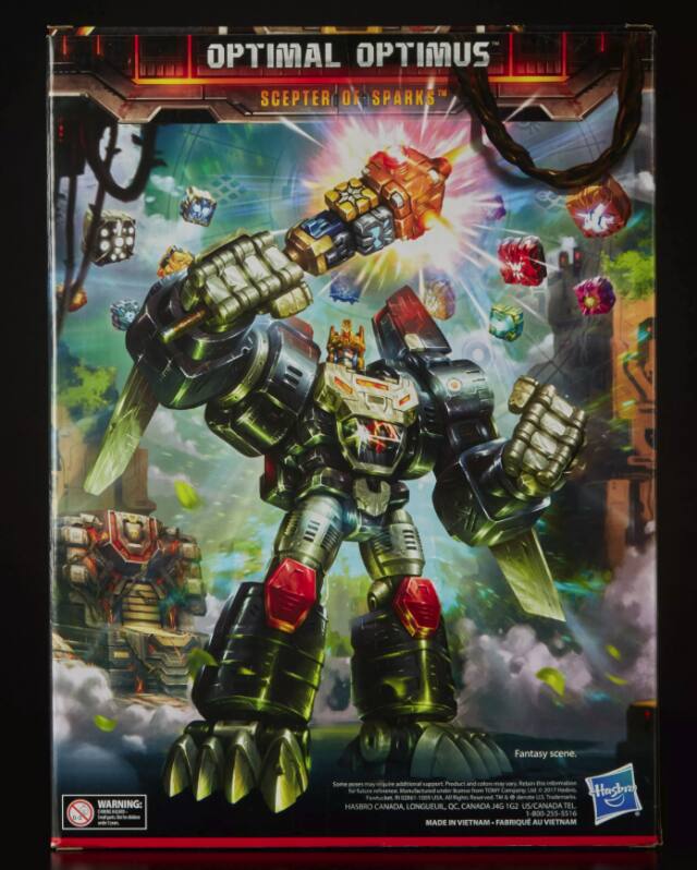 OPTIMAL OPTIMUS SCEPTER OF SPARKS

Fantasy scene.

WARNING: MARCH D-3

Instrum: Non from

Some additional Product Retain this information mory migute support Caeu. for tature antucket, rativenten to Manufactured FORGO 1069 USA, under Rights iceman from TOMY TM Company & demobe LNL US. C 2017 Trademarks. HUNDIO, Hasbro HASBRO CANADA, LONGUEUIL, QC, CANADA J4G 162 US/CANADA TEL. 800-255-5516 MADE IN VIETNAM FABRIQUÉ AU VIETNAM