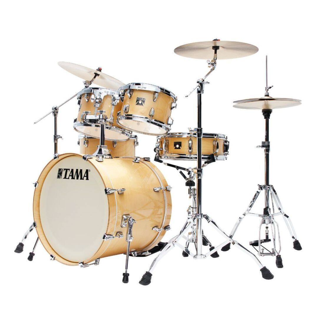 Left. Tama - TAMA Superstar Classic 5-Piece Shell Pack with 22 Bass Drum (Natural Blonde).