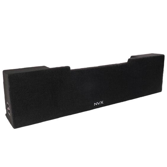 Alt View 1. NVX - BOOST Box Custom Fit 10" 700W RMS Loaded Sealed Subwoofer Enclosure for 2008-2013 Chevrolet Silverado and GMC Sierra - Black.