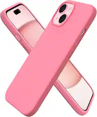 Front. Ornarto - ORNARTO Compatible with iPhone 15 Case 6.1", Slim Liquid Silicone 3 Layers Full Covered Protective Cover-Sweetie Pink - Sweetie Pink.