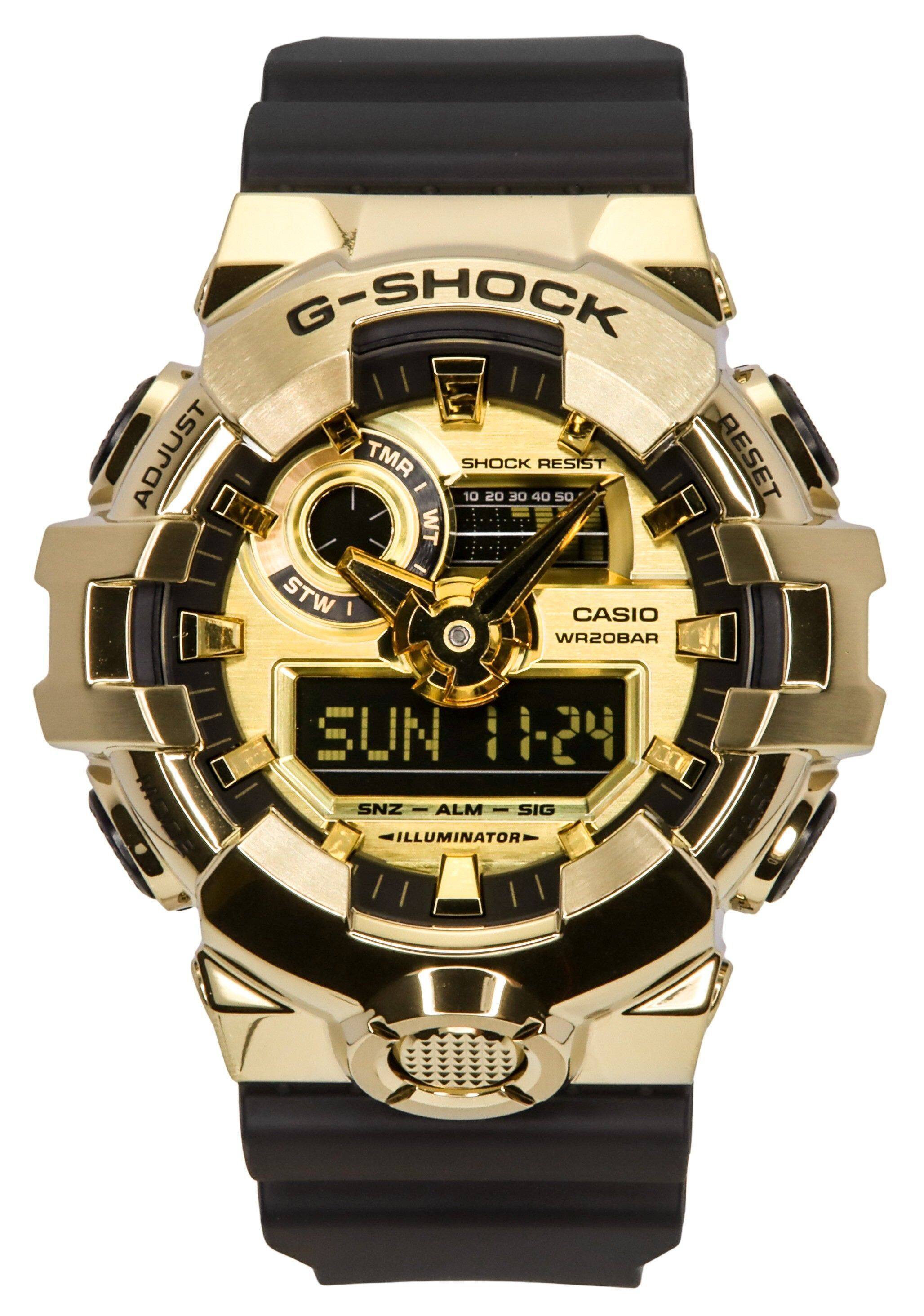 G-SHOCK  
ADJUST TMR - SHOCK RESIST  
10 20 30 40 50  
RESET WT STW  
CASIO WR20BAR  
SUN 11-24  
SNZ - ALM - SIG  
ILLUMINATOR