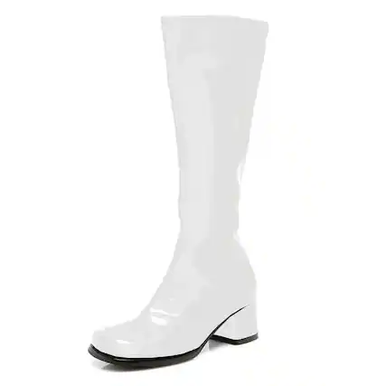 Front. Ellie Shoes - 1.75" Heel Children's Gogo Boot White X-Small - White.