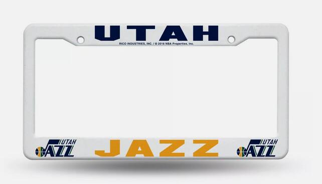 Utah Jazz Basketball Raised Lettering Plastic License Plate Frame
