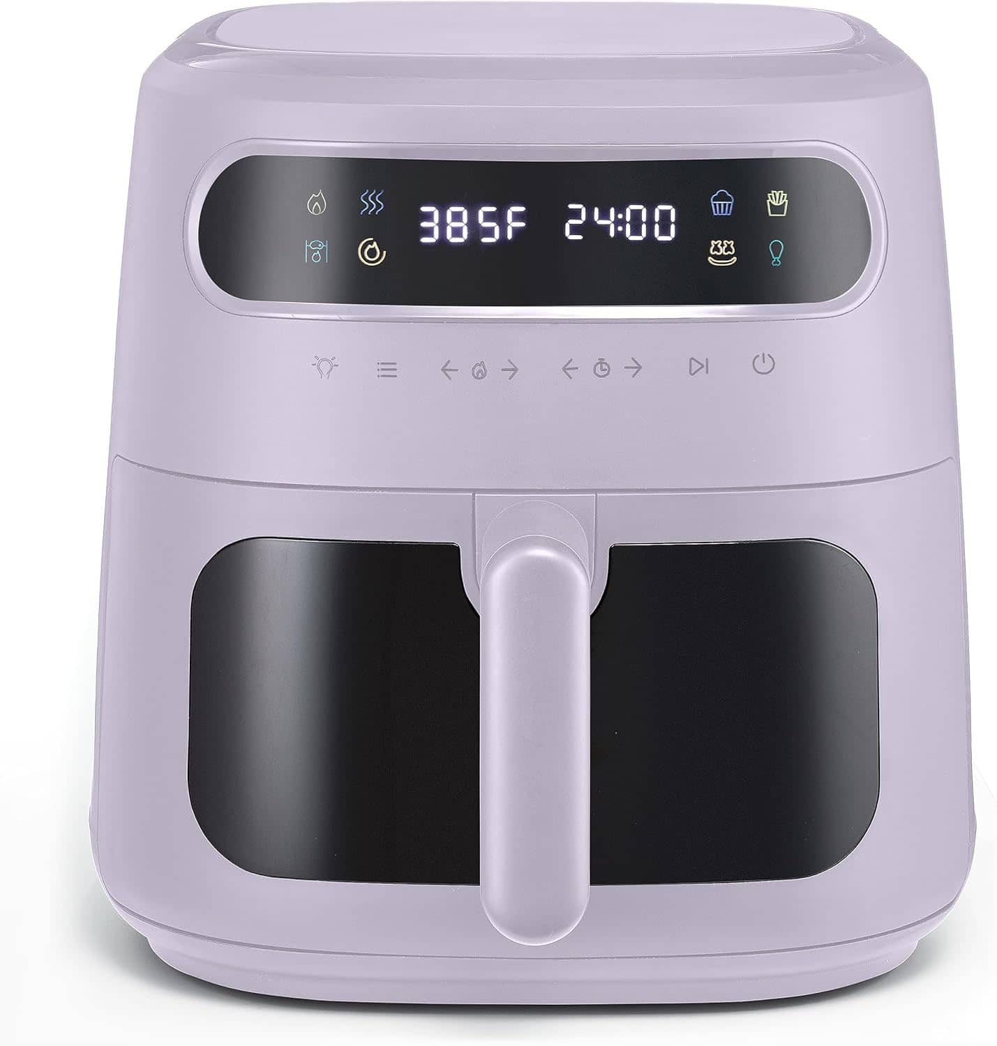 FINEAK - 8QT Digital Air Fryer-Touch Screen Temperature Control, Timer and Auto Shut-off, Fully Programmable - Lavender
