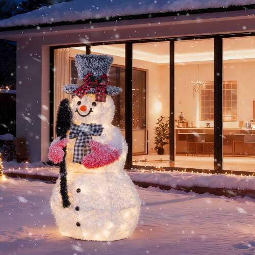 Alt View 8. Winado - Christmas Lighted Snowman Holding Spade 3 FT Decoration for Holiday Party - Multicolor.
