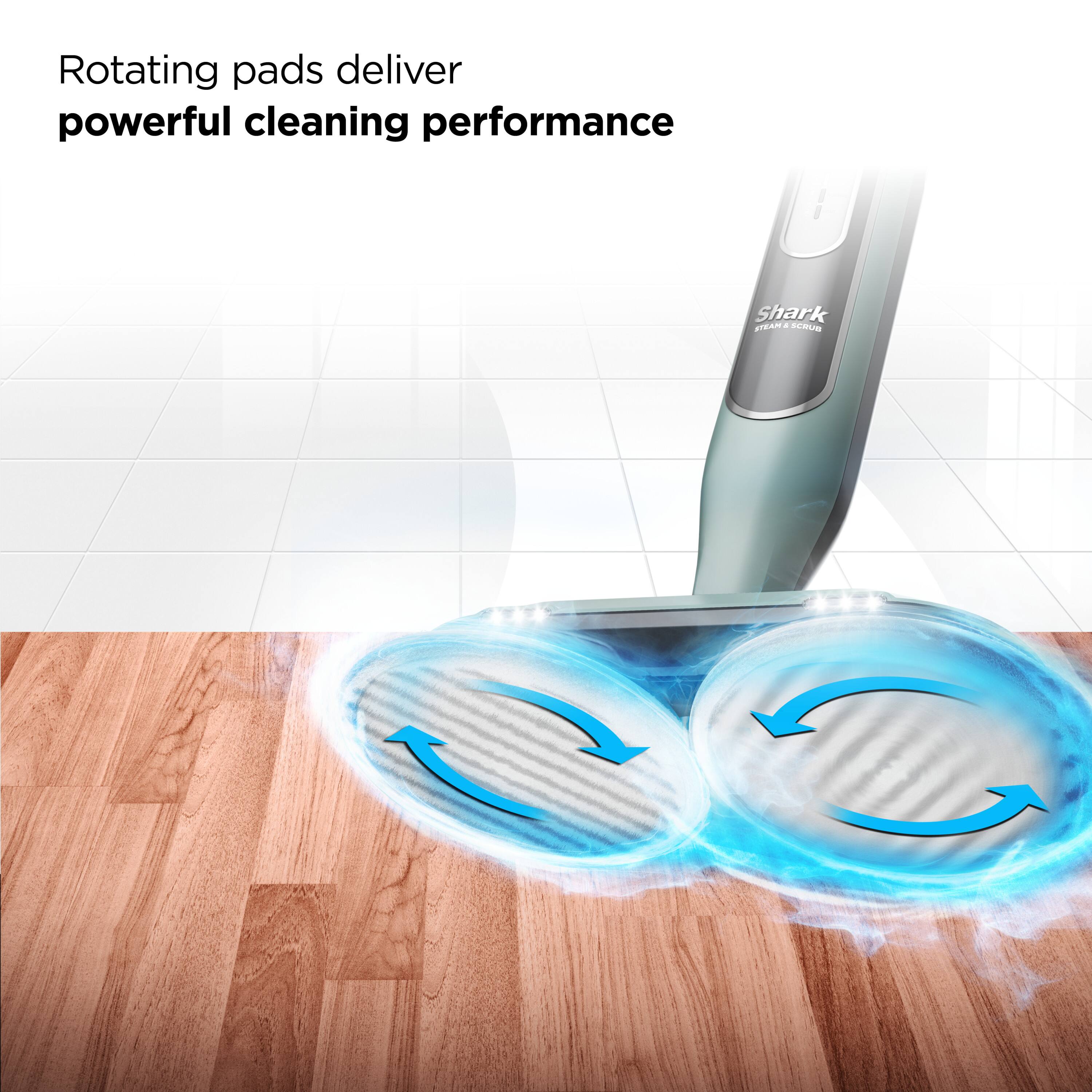 Rotating pads deliver powerful cleaning performance

Shark STEAM & SCRUB