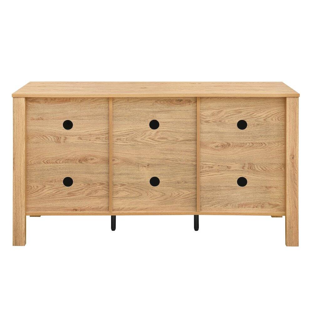 Back. New Classic Furniture - Thayer Wood Sideboard/TV Console in Natural/Beige - Natural.