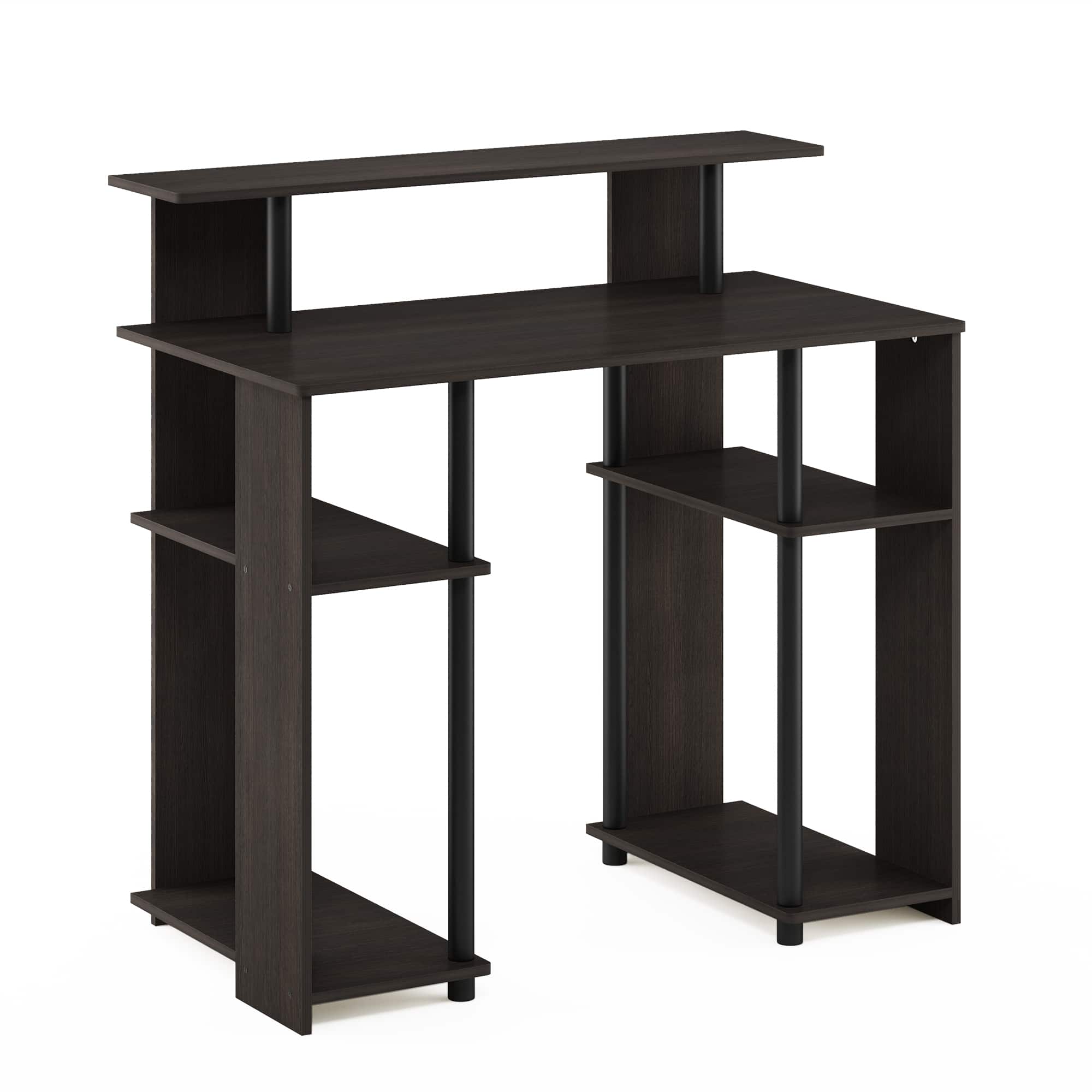 Furinno - JAYA Simple Design Computer Writing Desk - WALNUT/BLACK