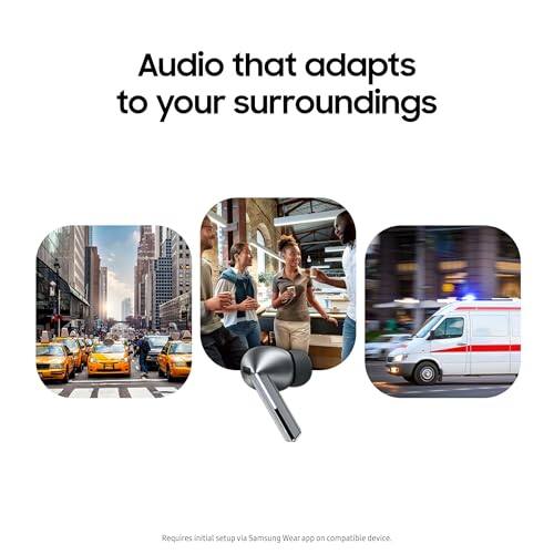 Audio that adapts to your surroundings

Requires initial setup via Samsung Wear app on compatible device.