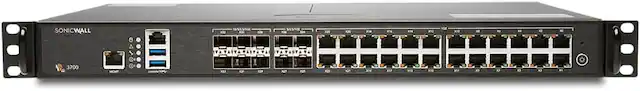 Front. SonicWall - NSa 3700 Gen 7 Firewall, Secure Upgrade Plus Essential Edition 3-Year - Black.