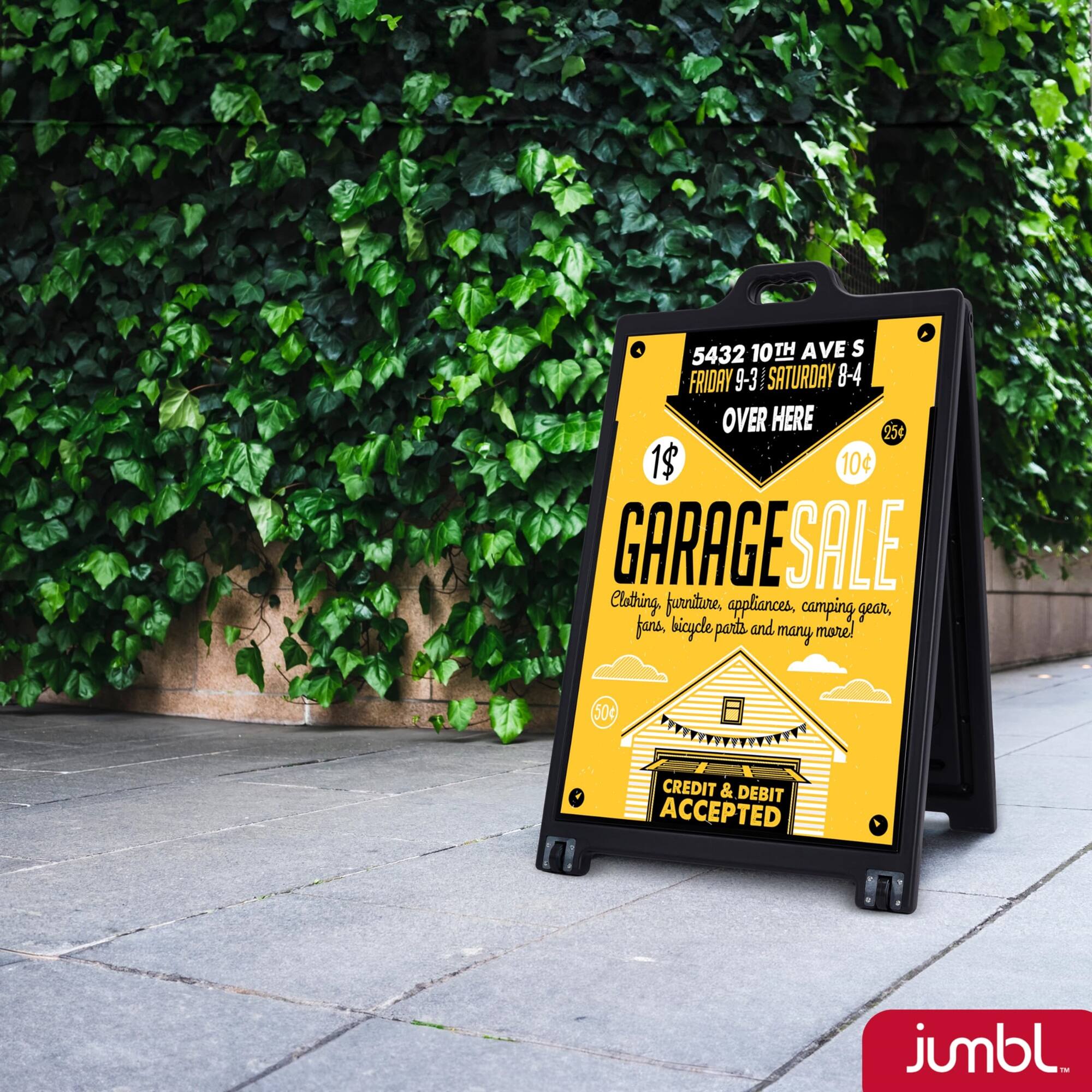 5432 10TH AVE S FRIDAY 9-3 ! SATURDAY 8-4 OVER HERE 25+ 1$ 10 GARAGE SALE Clothing, furniture, appliances, camping gear, fans, bicycle parts and many more! 50 CREDIT & DEBIT ACCEPTED jumbl.