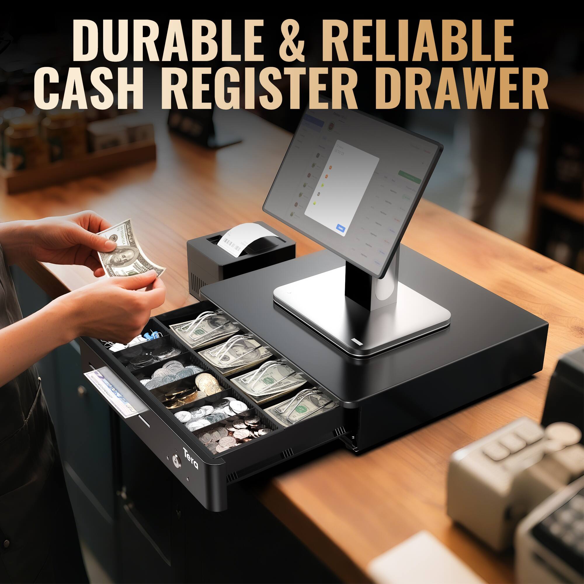 DURABLE & RELIABLE CASH REGISTER DRAWER