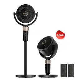 Dreame - FC15 Oscillating Standing Fan, 9 Speeds 3 Modes, Height-Adjustable, Washable Filter, LED Screen, 2-Pack Bundle