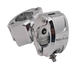 Gibraltar Hardware - 360-Degree Adjustable Right Angle Clamp, Chrome Rack Bar Clamp with Ratchet Tilter & Drum Key Screw
