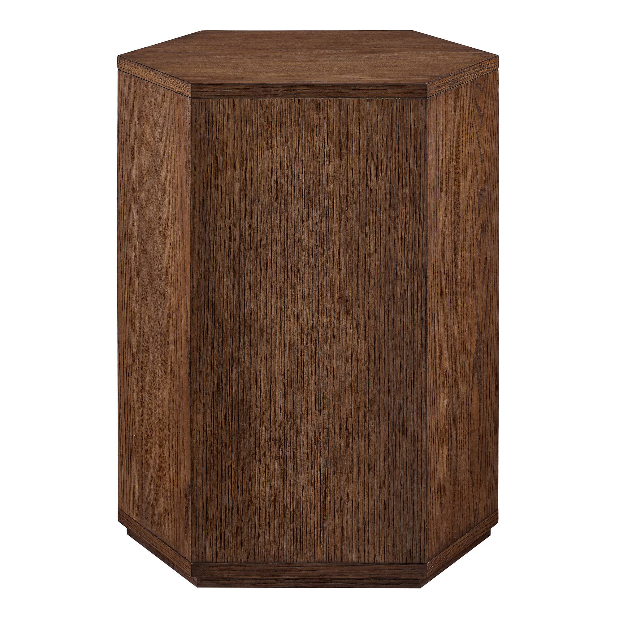 Alt View 3. Modway - Kade Faceted Wood Side Table by Modway - Walnut.