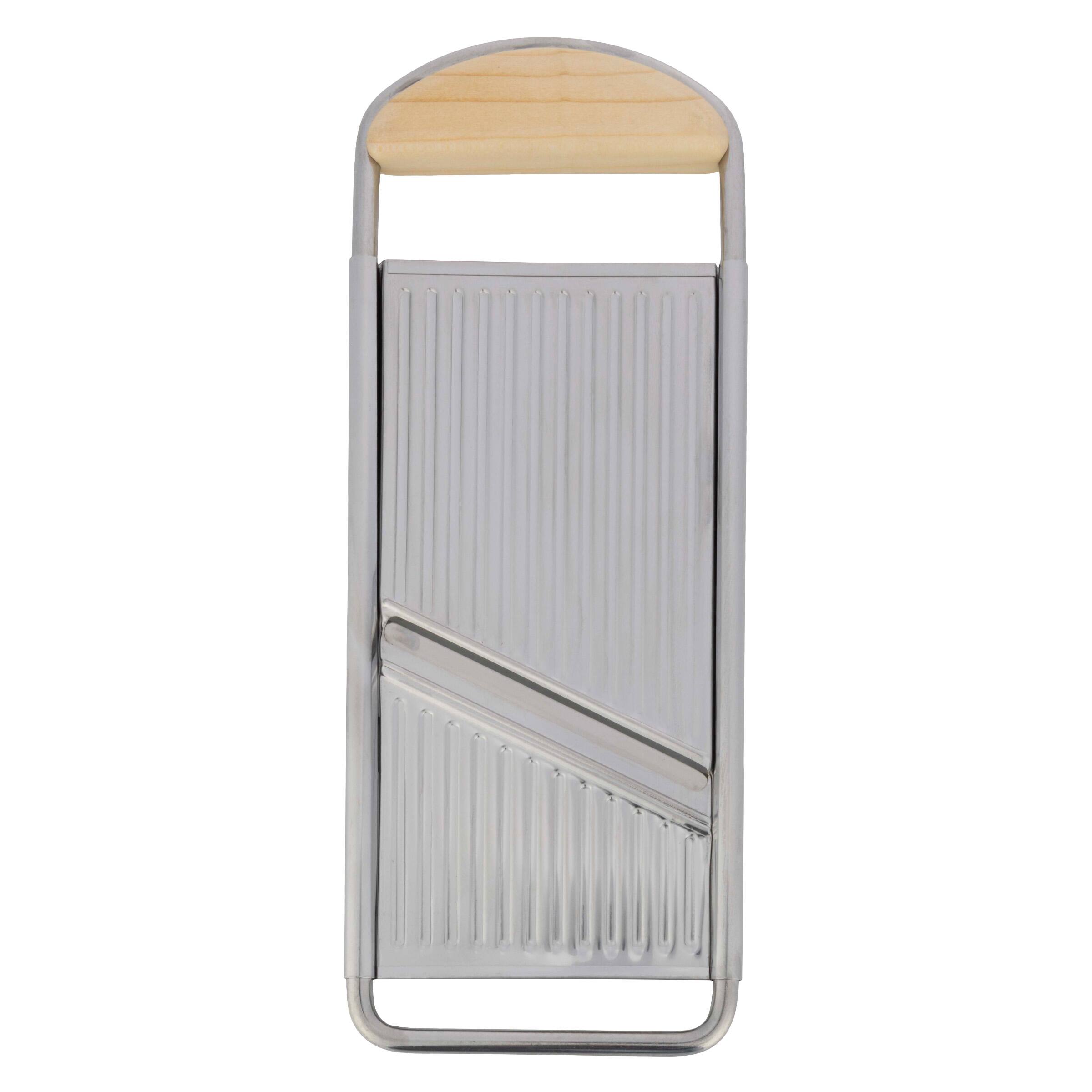 Angle. Kings County Tools - Mandoline Slicer for Kitchen - Silver and Orange.