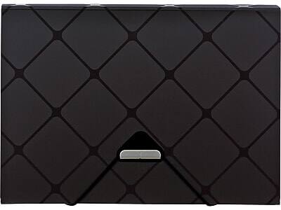 Front. Pendaflex - Accordion File, 8.5" x 11" , 13-Pocket, Black - Black.
