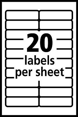20 labels per sheet