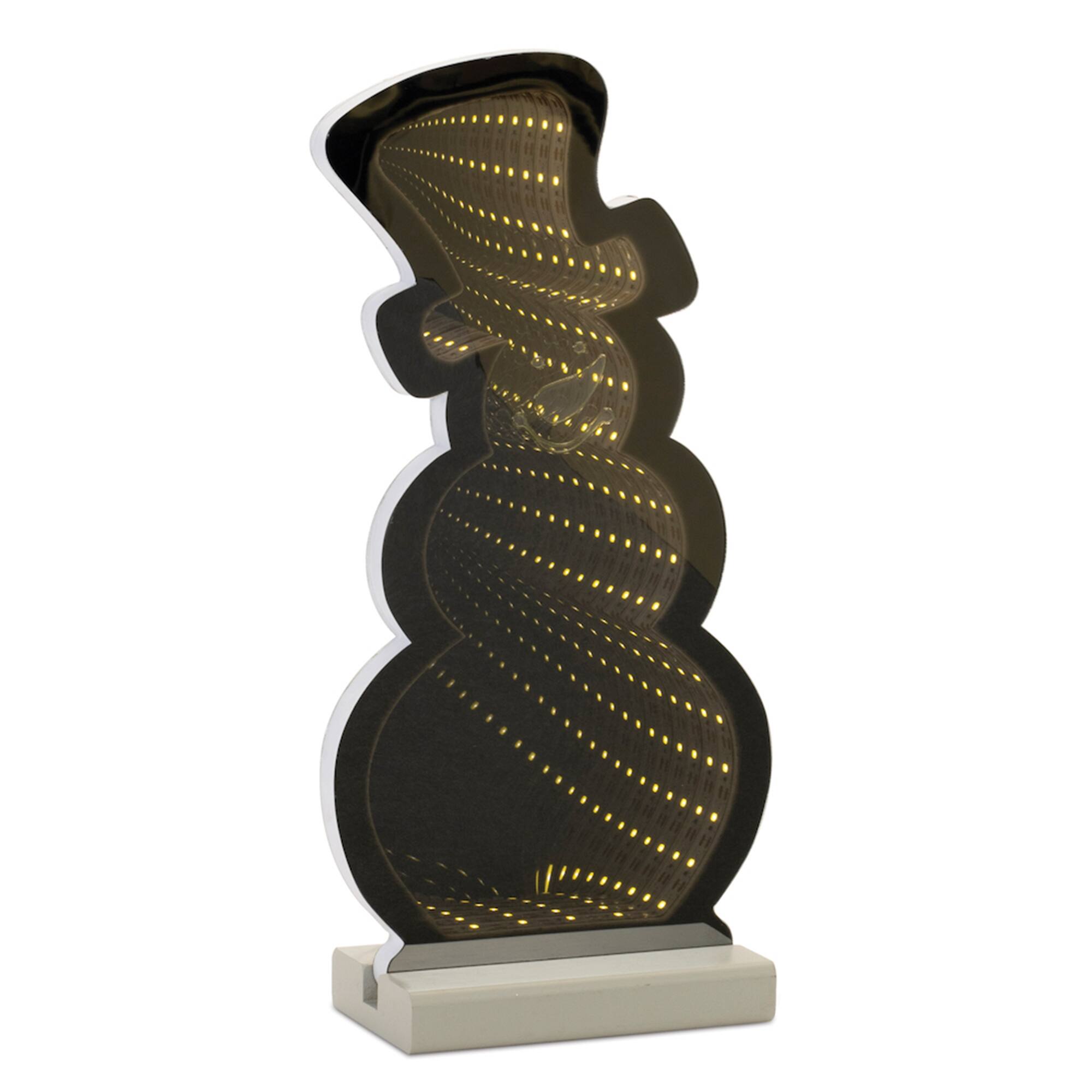 Front. BreeBe - Snowman Outline Ekko Light Display (Set of 2) - White.