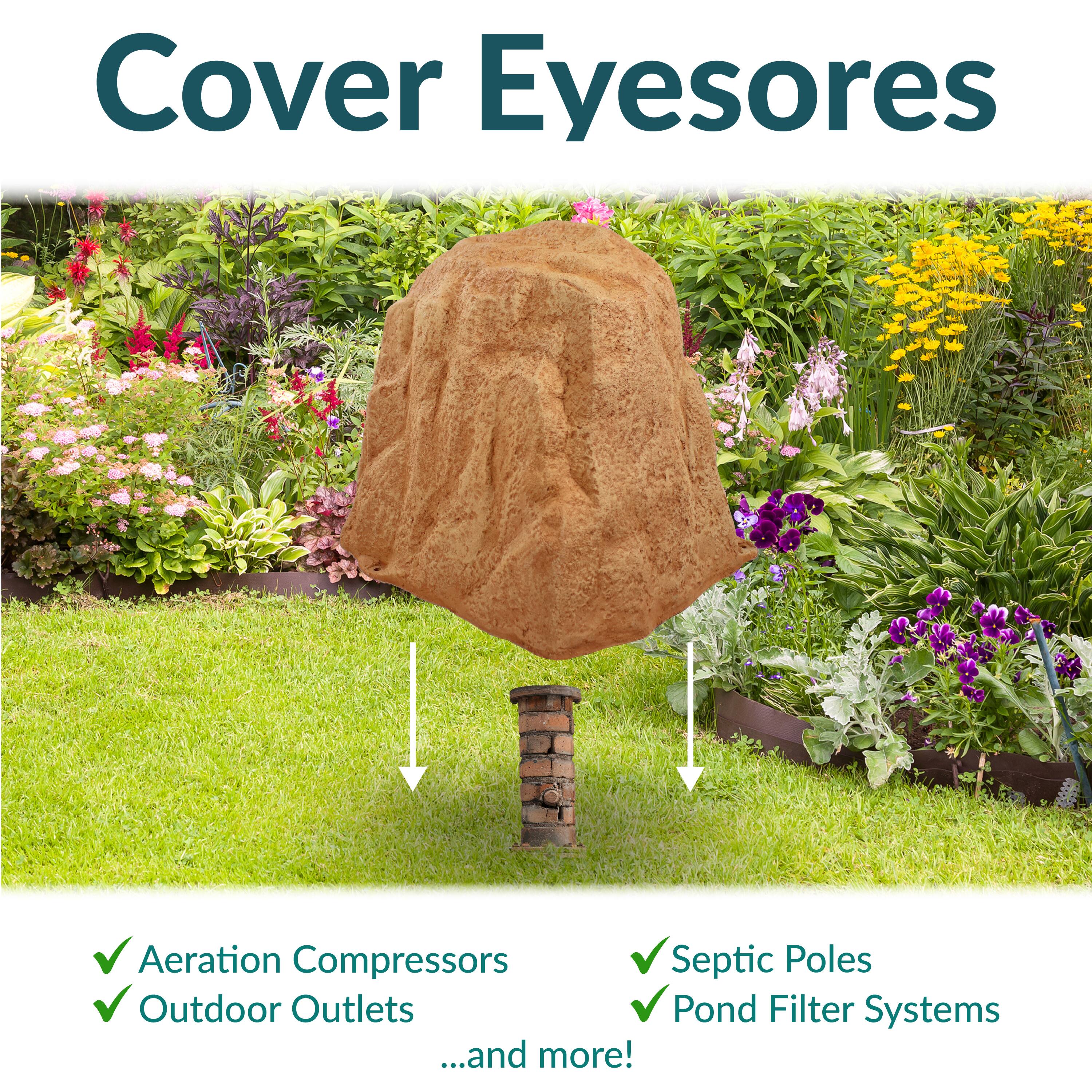 Cover Eyesores

- Aeration Compressors
- Outdoor Outlets
- Septic Poles
- Pond Filter Systems
...and more!