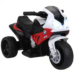 Aosom - 3 Wheeled Electric Motorcycle, Kids Motorcycle Licensed BMW with Headlight