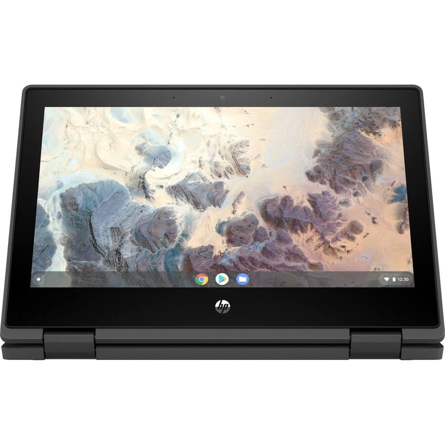 Alt View 1. HP - HP Chromebook x360 11 G4 EE 11.6" Touchscreen - Intel Celeron N5100 - 8 GB - 64 GB Flash Memory - Chrome OS - Silver.