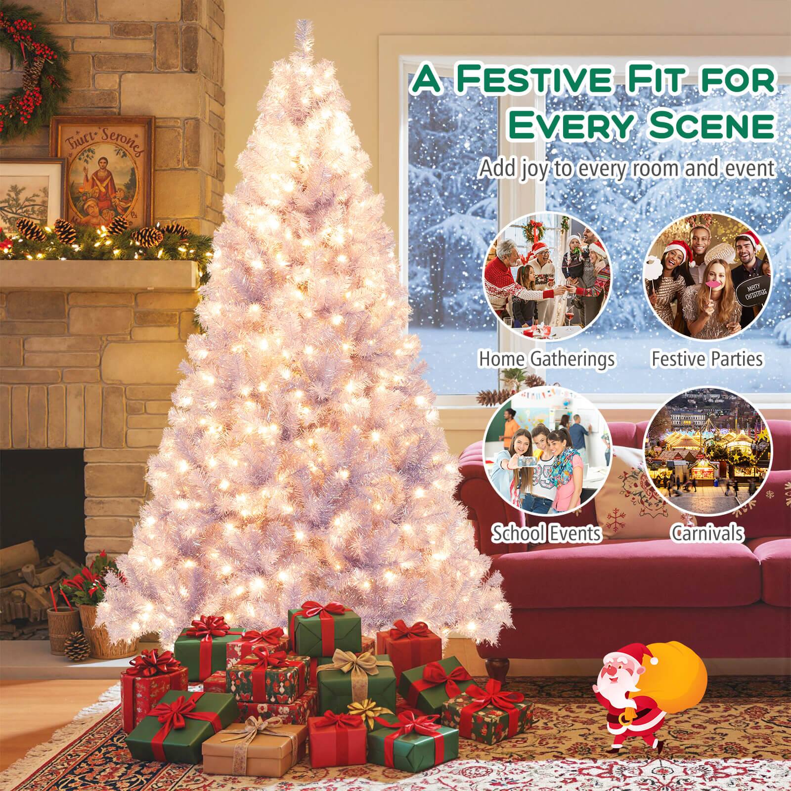 A Festive Fit for Every Scene  
Add joy to every room and event  

Home Gatherings  
Festive Parties  
School Events  
Carnivals