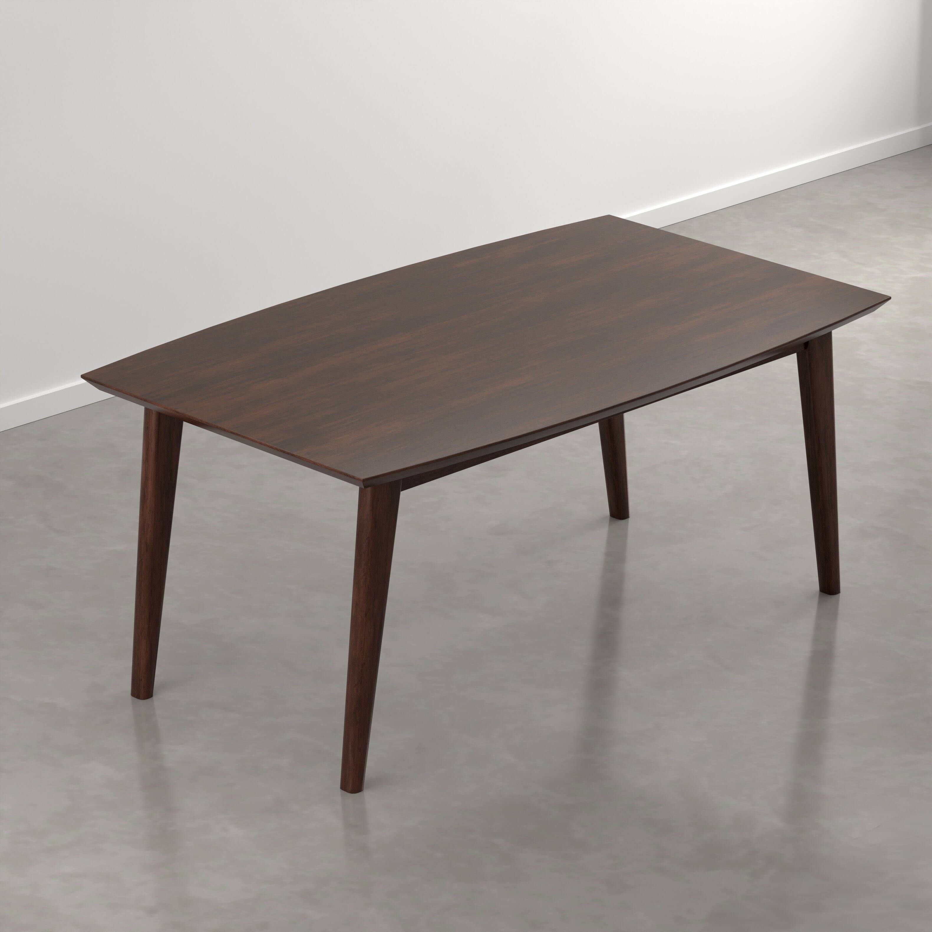 Left. Simpli Home - Draper 66 inch Wide Solid Wood Dining Table - Deep Brown.