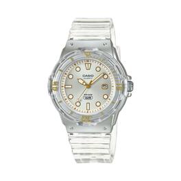 Casio - Women's Transparent White Water-Resistant Watch - LRW-200HS-7EVCF - Clear