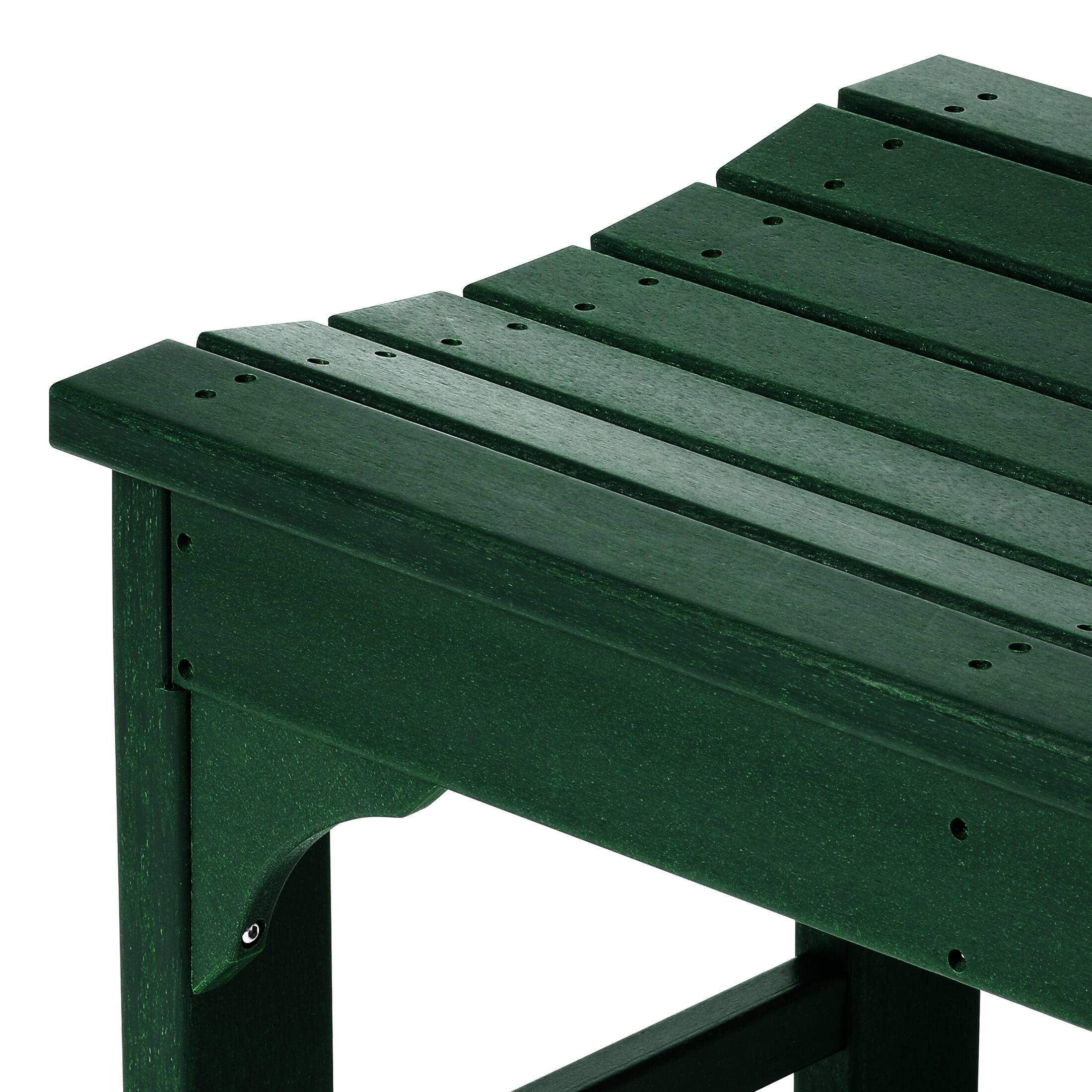 Alt View 4. WestinTrends - WestinTrends Malibu 48" length backless Poly Wood Outdoor / Garden bench - Dark Green.