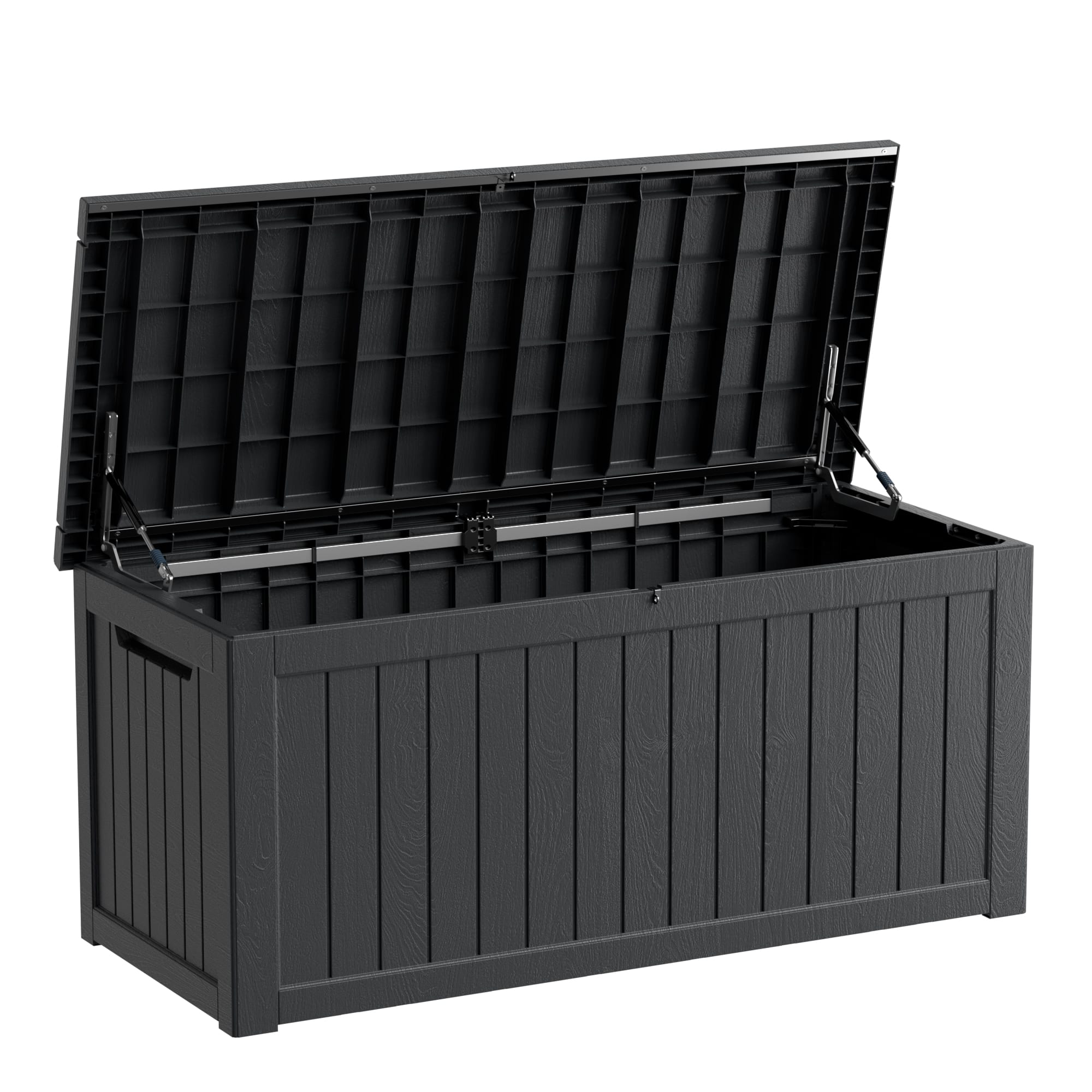 Yardgrace - 270 Gallon Lockable Resin Deck Box Waterproof Outdoor Storage for Patio Furniture Garden Tools and Equipment - Black