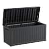 Front. Yardgrace - 270 Gallon Lockable Resin Deck Box Waterproof Outdoor Storage for Patio Furniture Garden Tools and Equipment - black.