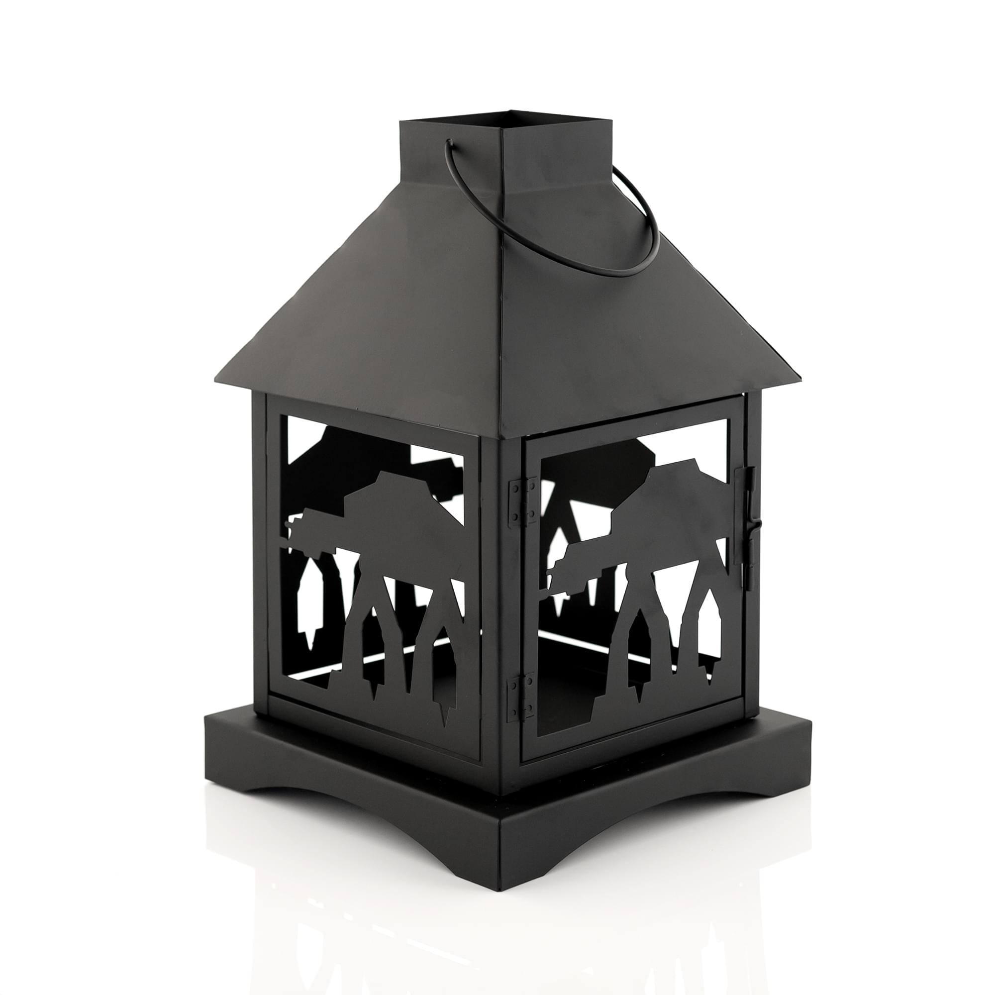 Front. Star Wars - Star Wars Black Stamped Lantern | Imperial AT-AT Walker | 12 Inches Tall - Black.