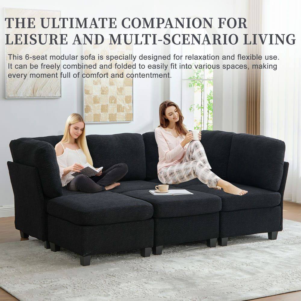 THE ULTIMATE COMPANION FOR LEISURE AND MULTI-SCENARIO LIVING

This 6-seat modular sofa is specially designed for relaxation and flexible use. It can be freely combined and folded to easily fit into various spaces, making every moment full of comfort and contentment.