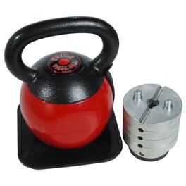 Stamina Products - 05-3036 Versa Bell 16 to 36 Pound Adjustable Kettlebell Set - Red